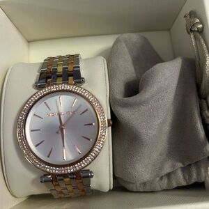 Michael Kors Two-Tone Rose Gold and Silver Watch